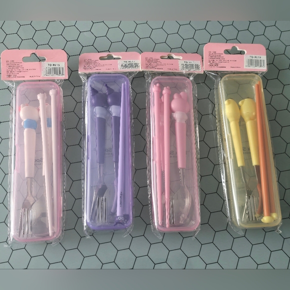 Fork, Spoon, & Chopsticks Set - Picture 3 of 3